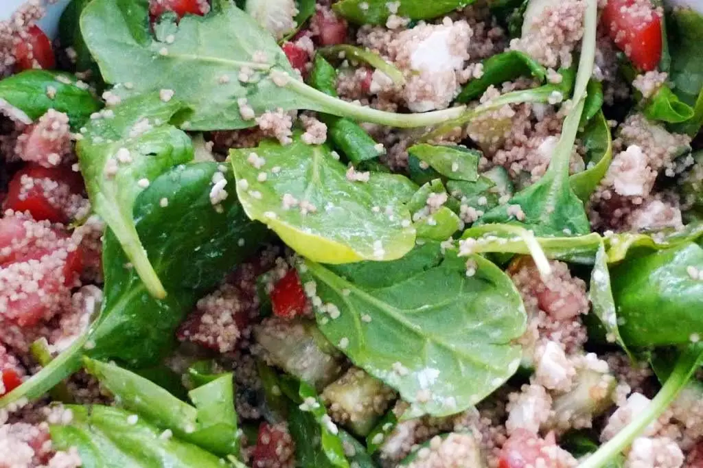 kuskus ze szpinakiem