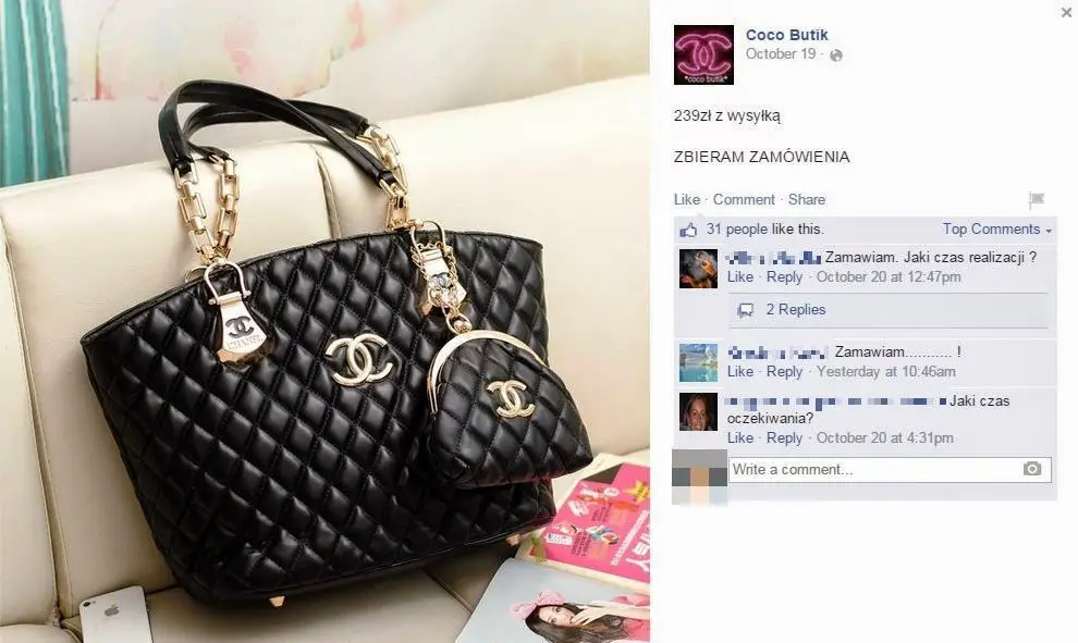Nie daj się nabrać – czyli o “butikach” na Facebooku