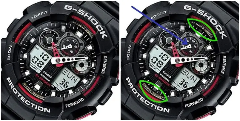 Casio G-Shock Ga-100 detale