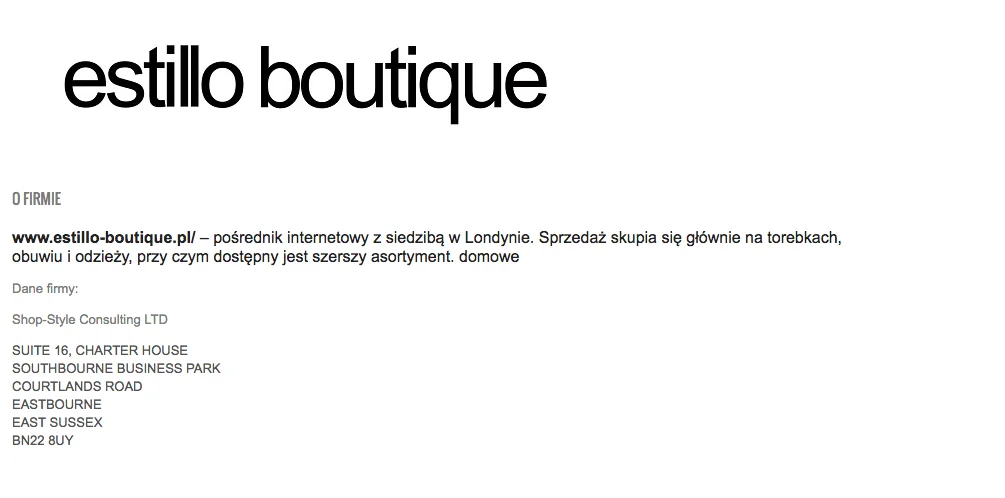estillo boutique podrobki