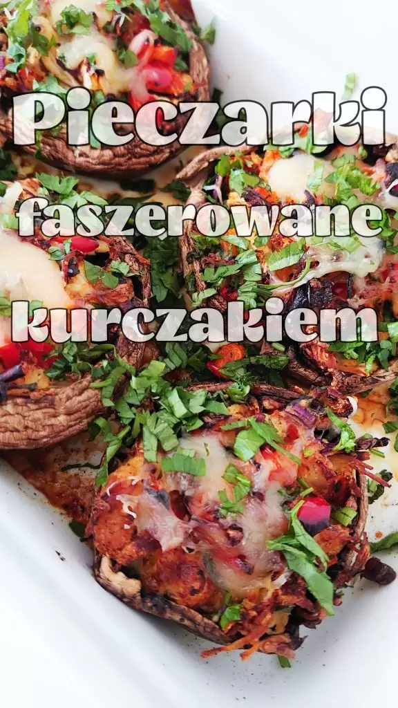 pieczarki faszerowane kurczakiem 