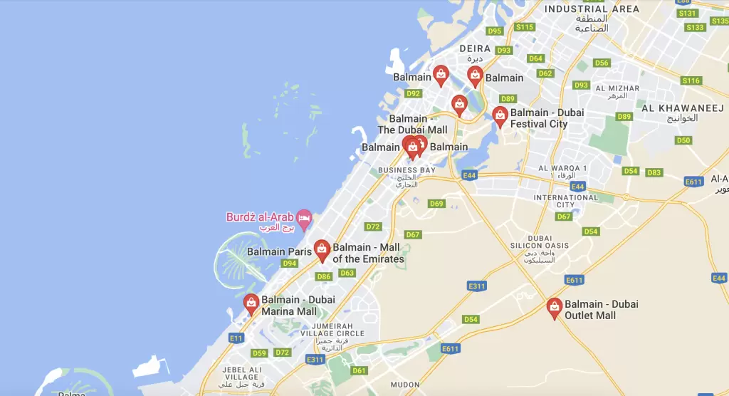 butiki balmain w dubaju