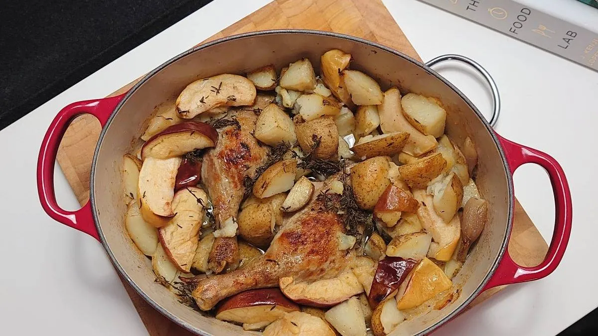 Kaczka pieczona z ziemniakami